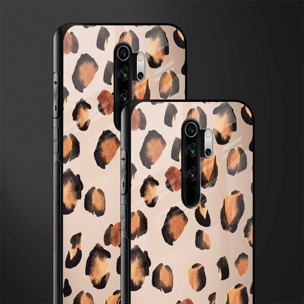 cheetah fur gold edition glass case for redmi note 8 pro image-2
