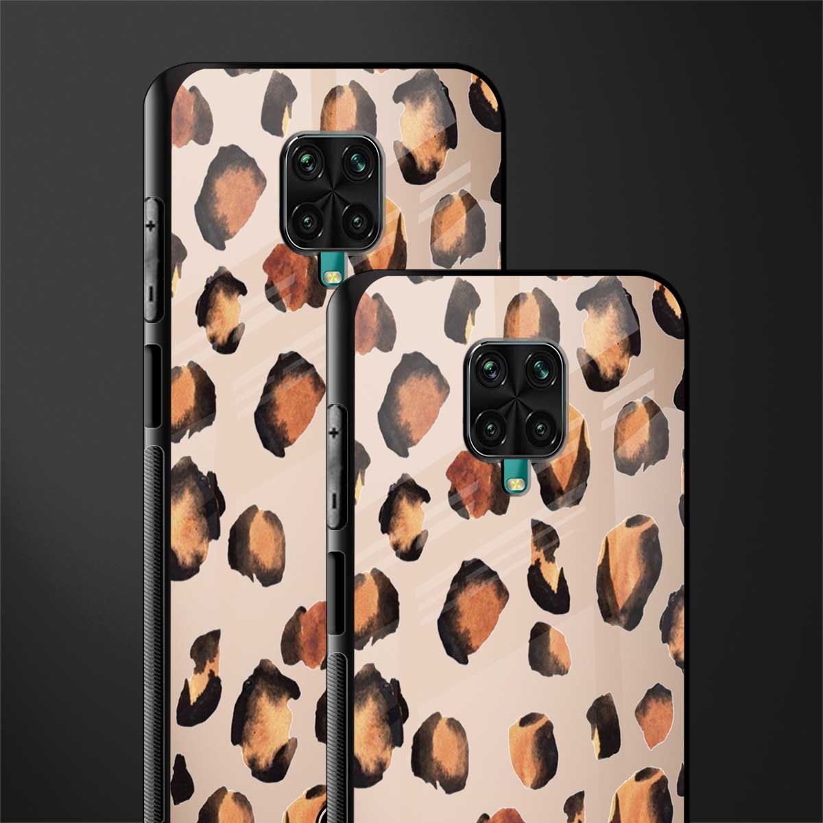 cheetah fur gold edition glass case for poco m2 pro image-2