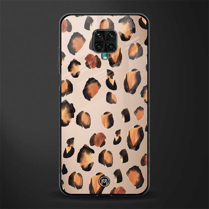 cheetah fur gold edition glass case for poco m2 pro image