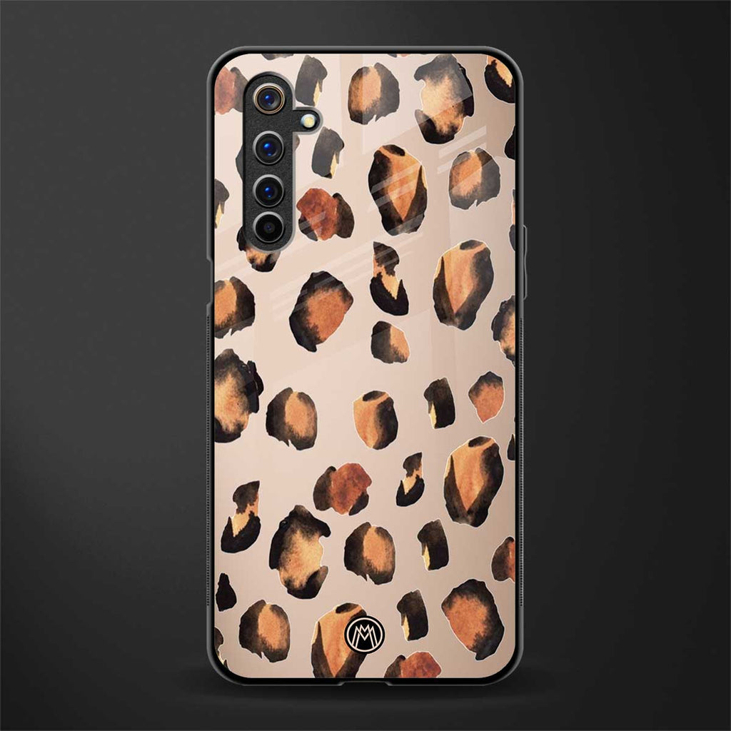 cheetah fur gold edition glass case for realme 6 image