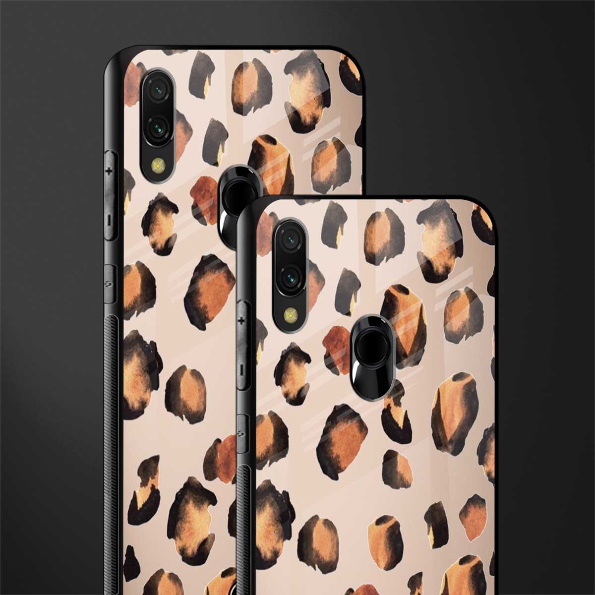 cheetah fur gold edition glass case for redmi note 7s image-2