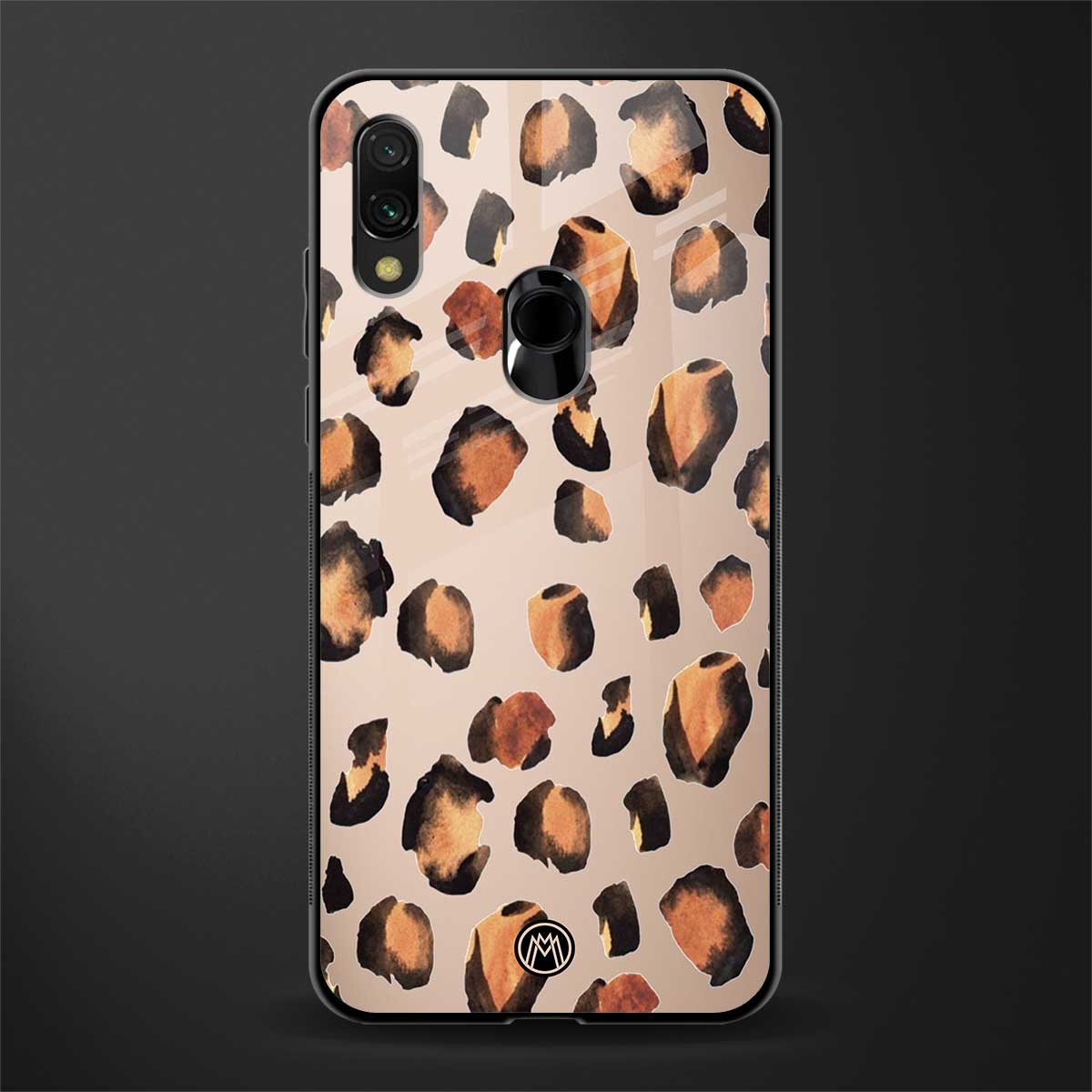 cheetah fur gold edition glass case for redmi note 7 image