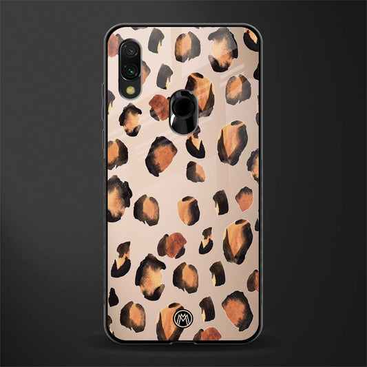cheetah fur gold edition glass case for redmi note 7 image