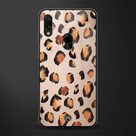 cheetah fur gold edition glass case for redmi note 7 pro image