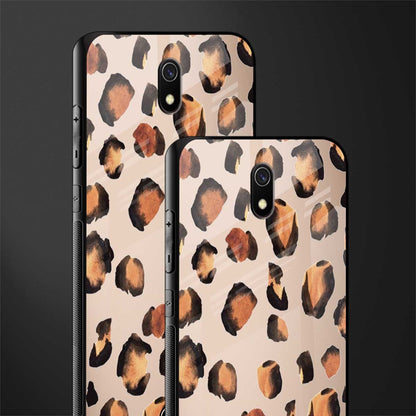 cheetah fur gold edition glass case for redmi 8a image-2