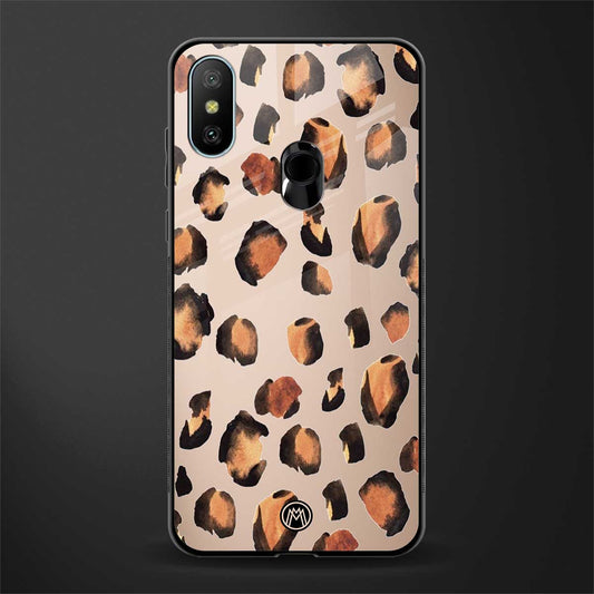 cheetah fur gold edition glass case for redmi 6 pro image