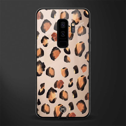 cheetah fur gold edition glass case for samsung galaxy s9 plus image