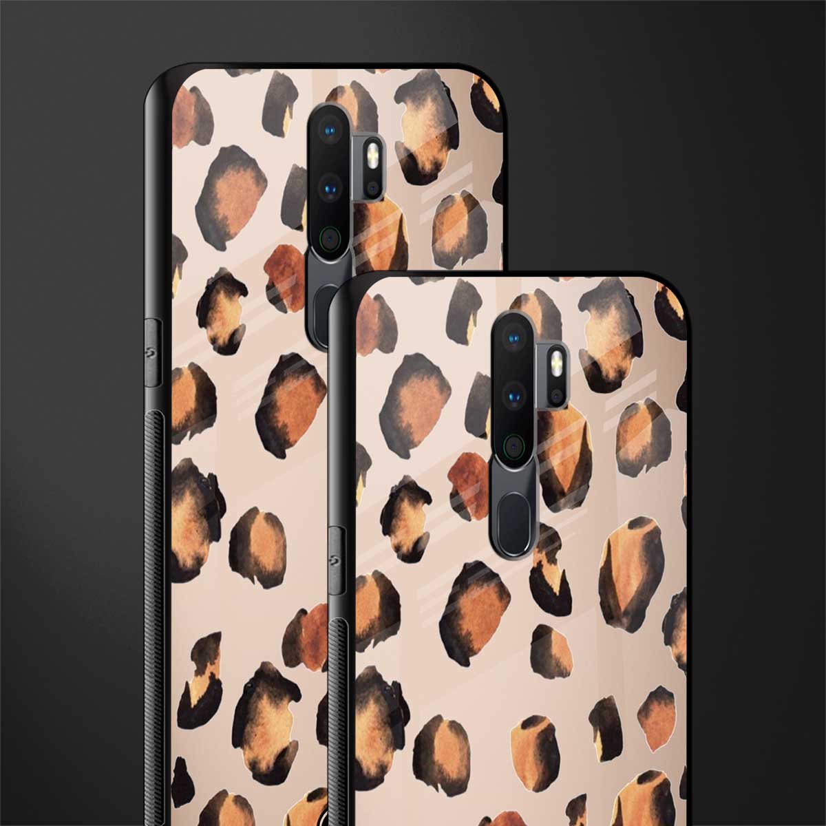 cheetah fur gold edition glass case for oppo a5 2020 image-2