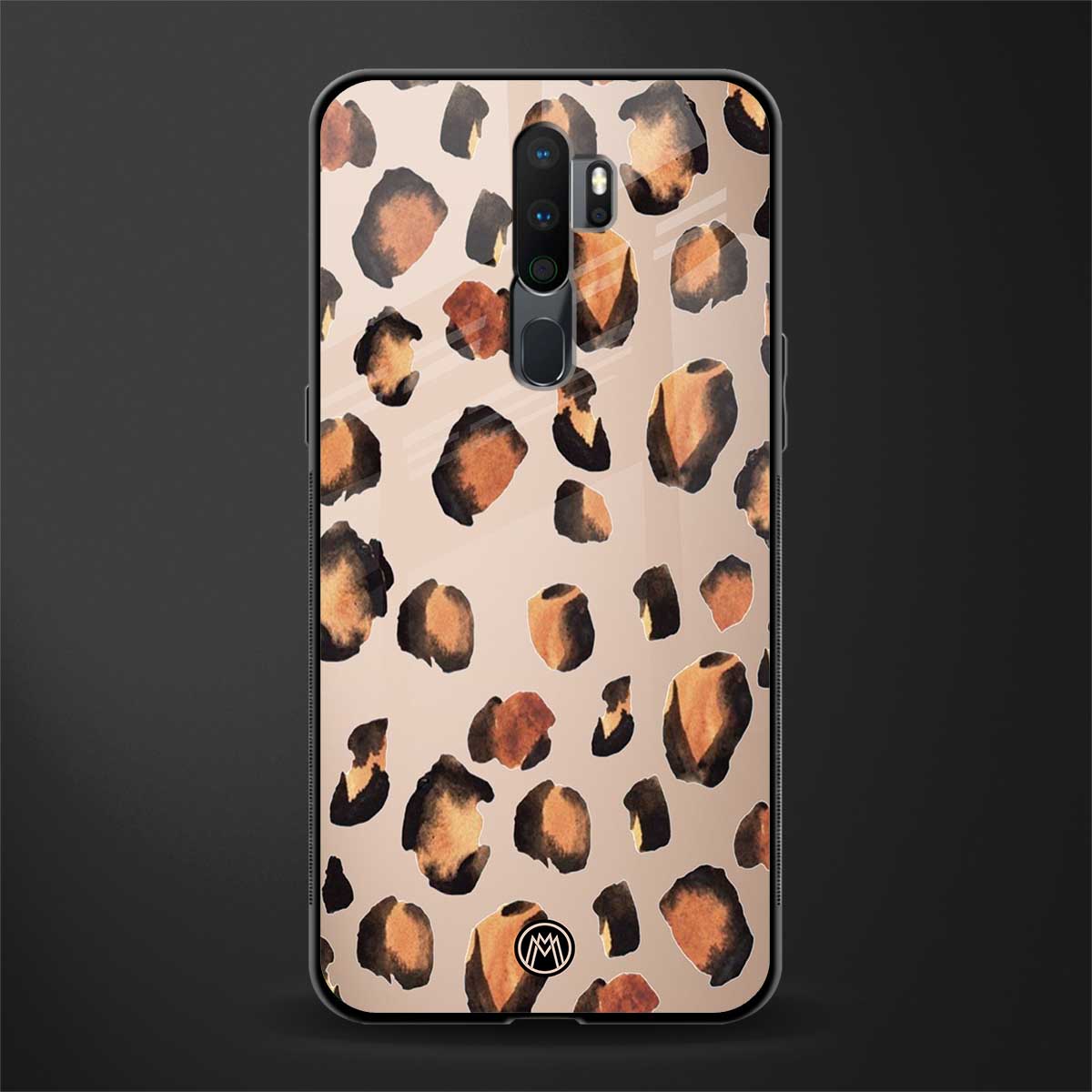 cheetah fur gold edition glass case for oppo a5 2020 image