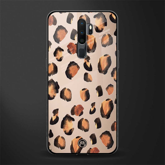 cheetah fur gold edition glass case for oppo a5 2020 image