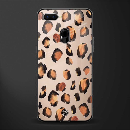 cheetah fur gold edition glass case for oppo a5s image