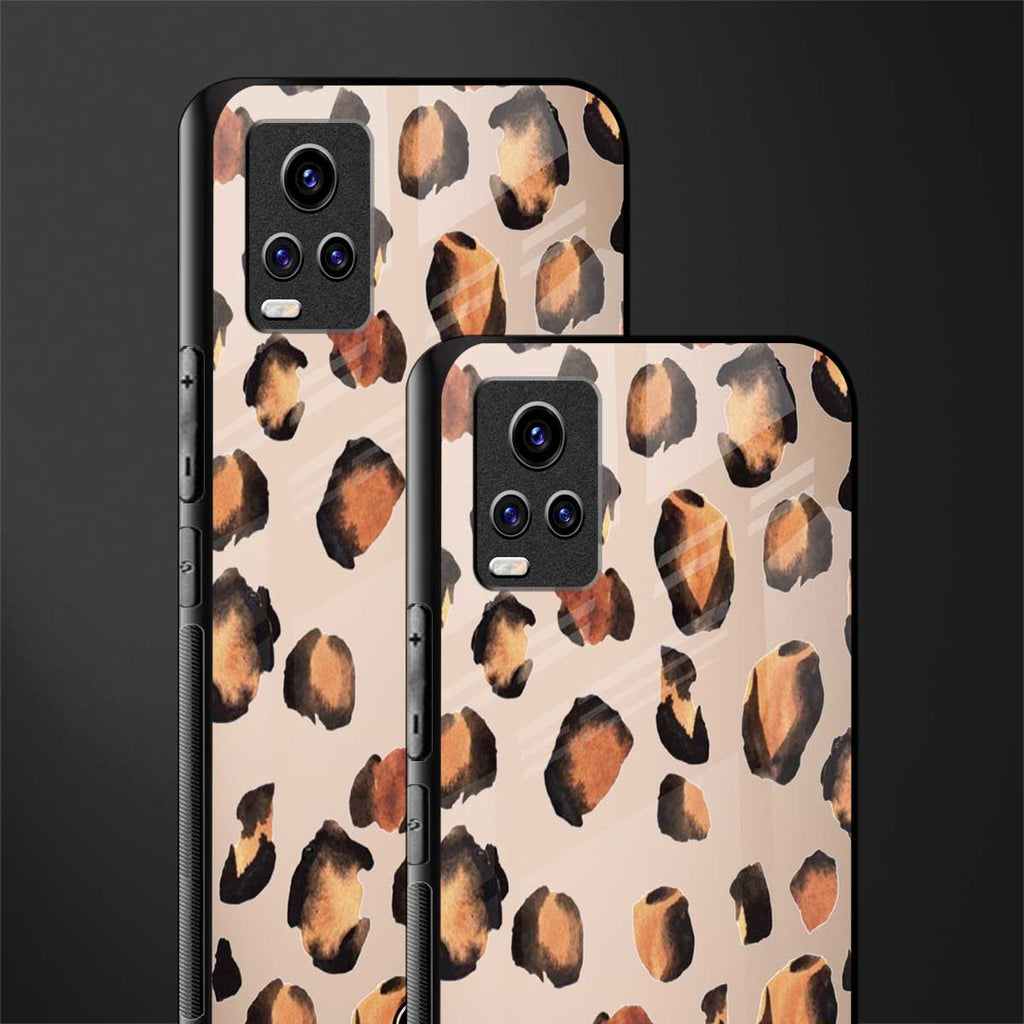 cheetah fur gold edition back phone cover | glass case for vivo y73