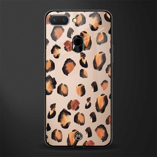 cheetah fur gold edition glass case for oppo a5 image