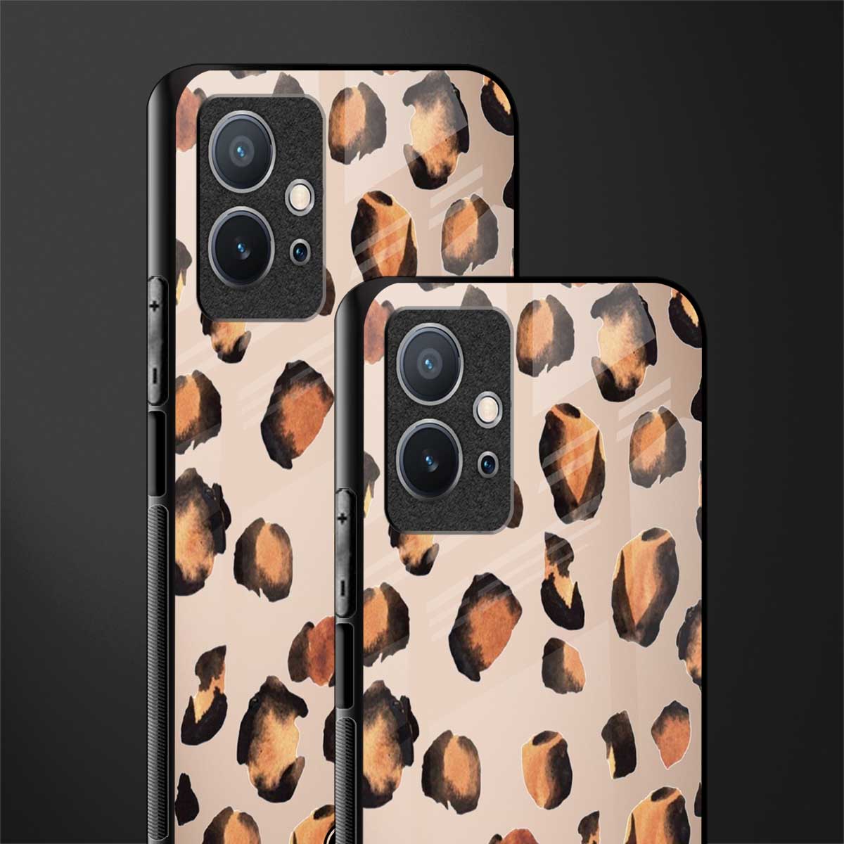 cheetah fur gold edition glass case for vivo t1 5g image-2