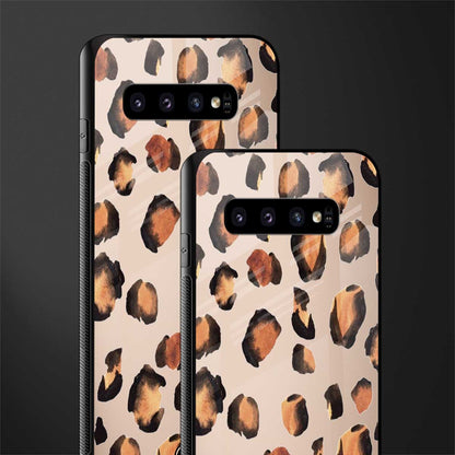 cheetah fur gold edition glass case for samsung galaxy s10 image-2
