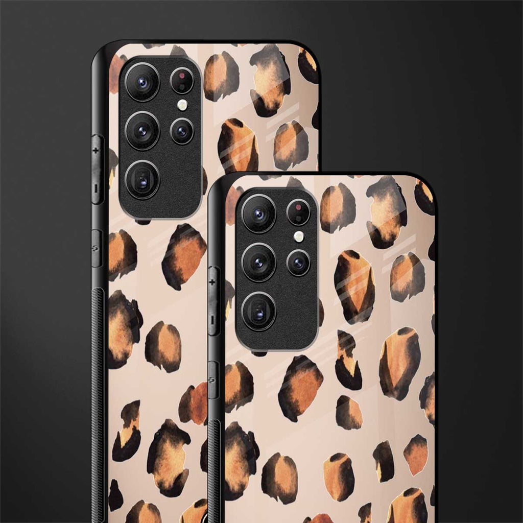 cheetah fur gold edition glass case for samsung galaxy s22 ultra 5g image-2
