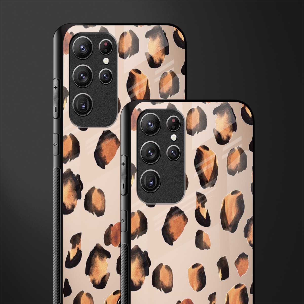 cheetah fur gold edition glass case for samsung galaxy s21 ultra image-2