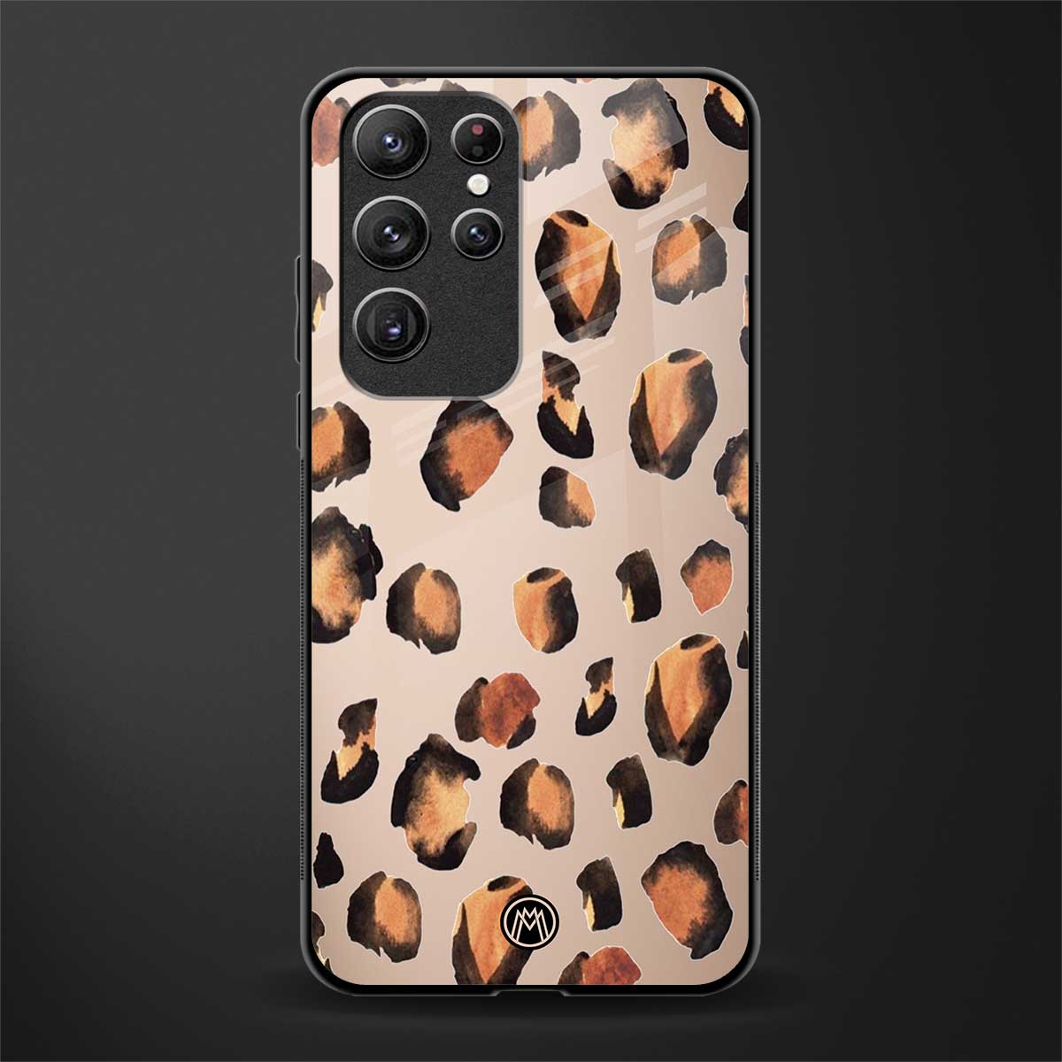 cheetah fur gold edition glass case for samsung galaxy s22 ultra 5g image