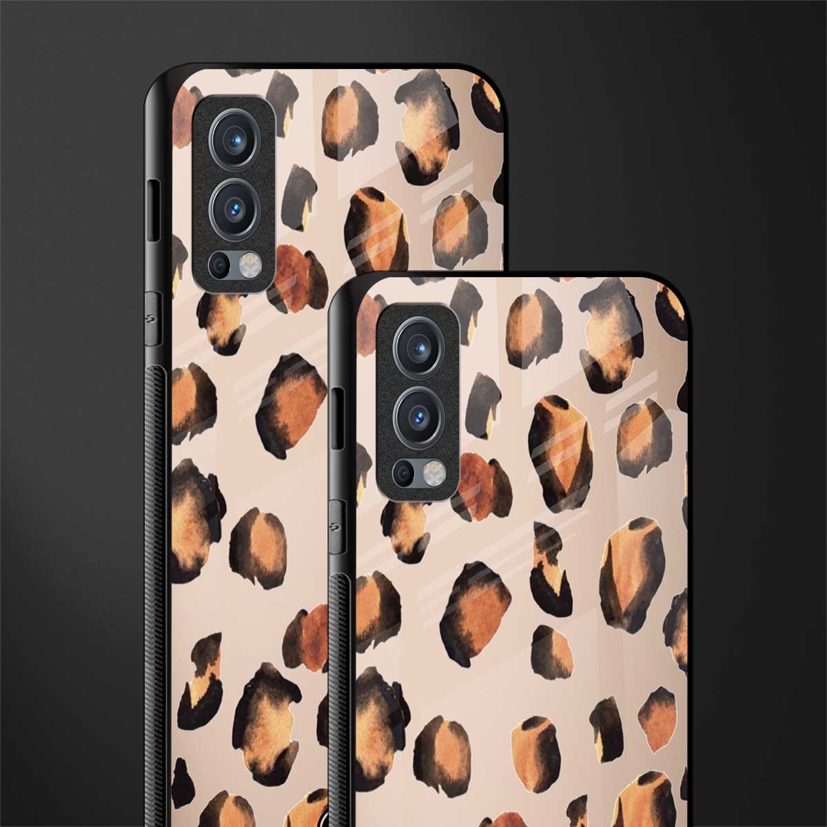 cheetah fur gold edition glass case for oneplus nord 2 5g image-2