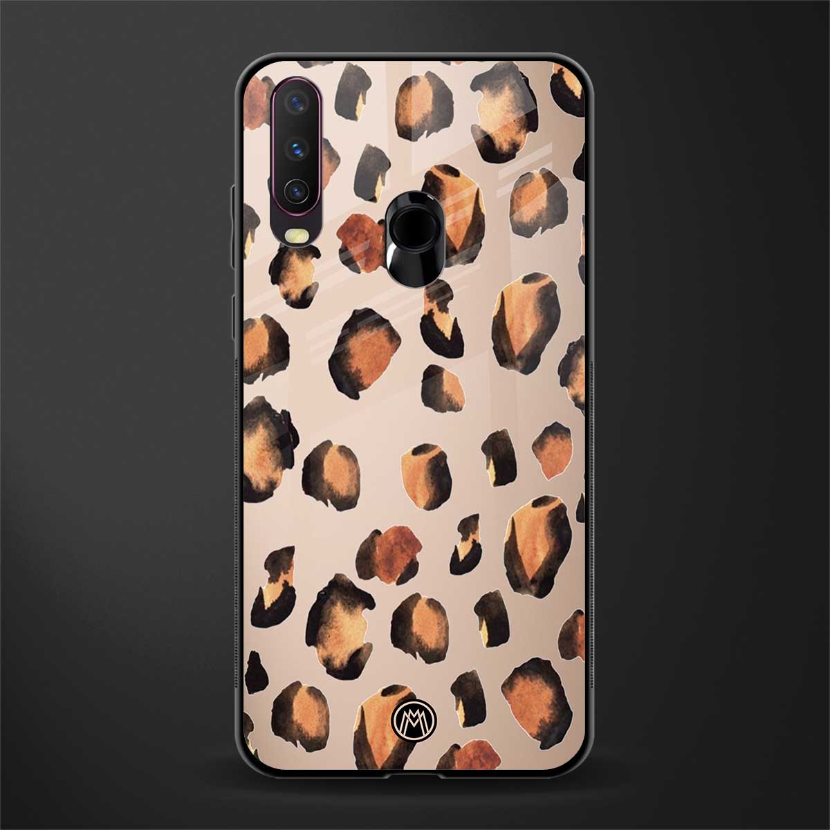 cheetah fur gold edition glass case for vivo y17 image