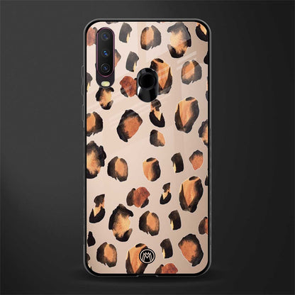 cheetah fur gold edition glass case for vivo y17 image