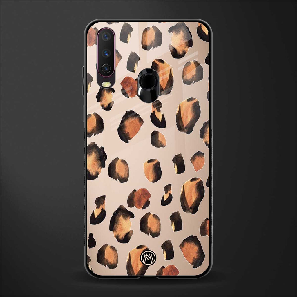 cheetah fur gold edition glass case for vivo y12 image