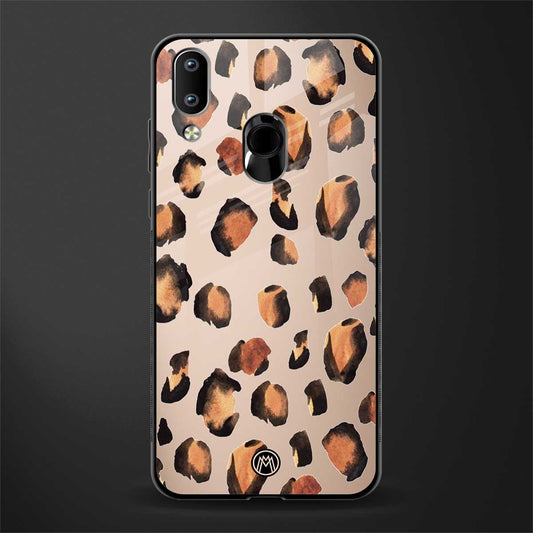 cheetah fur gold edition glass case for vivo y91 image