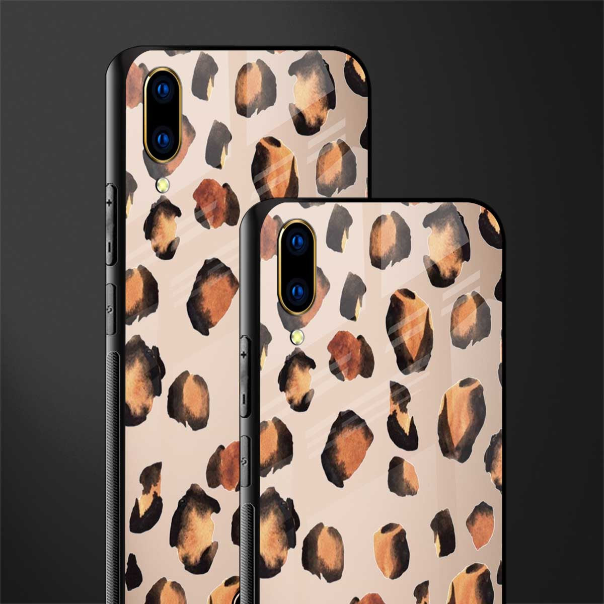 cheetah fur gold edition glass case for vivo v11 pro image-2