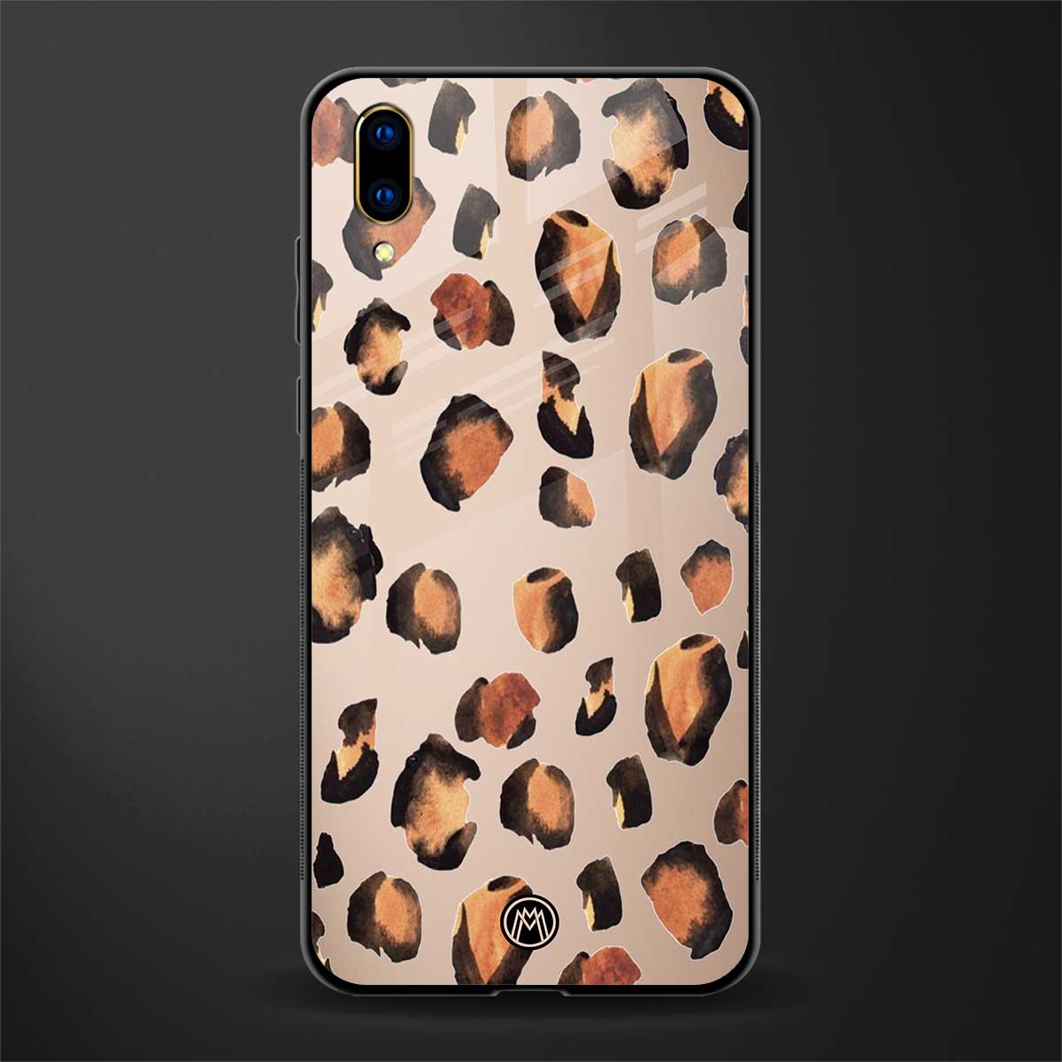 cheetah fur gold edition glass case for vivo v11 pro image