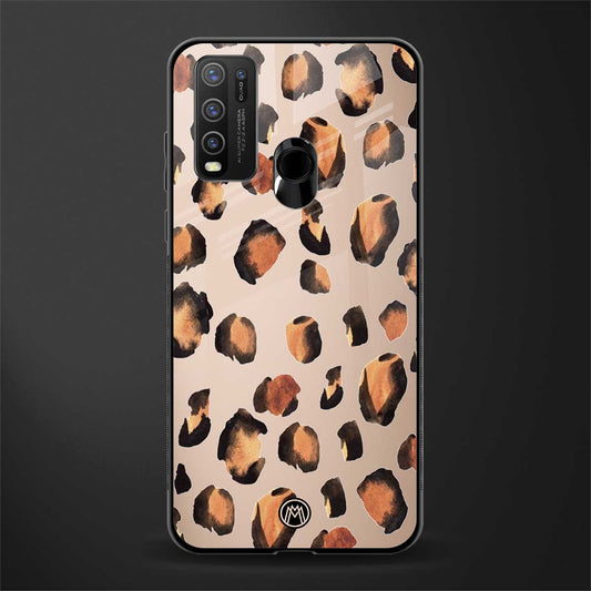cheetah fur gold edition glass case for vivo y30 image