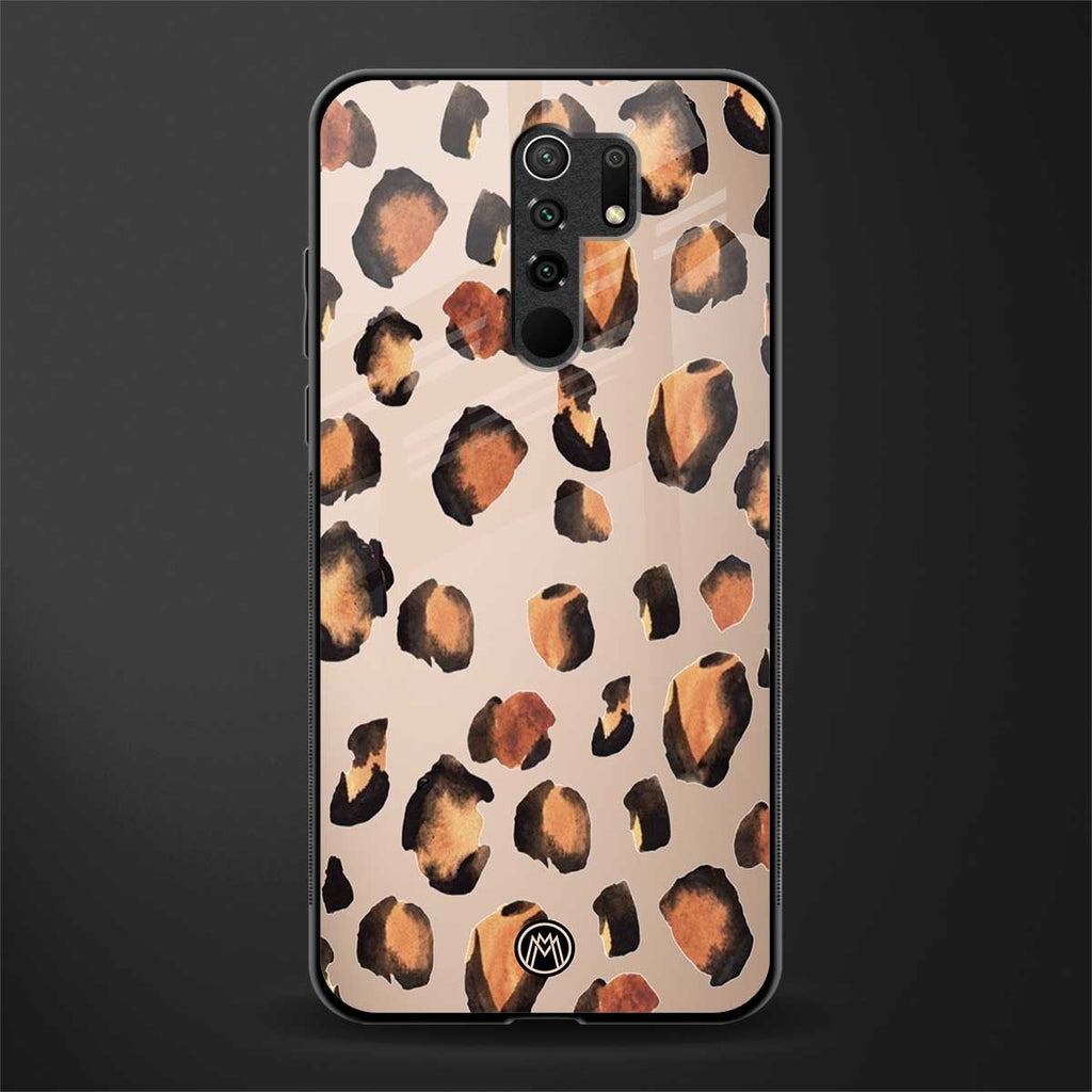 cheetah fur gold edition glass case for poco m2 image