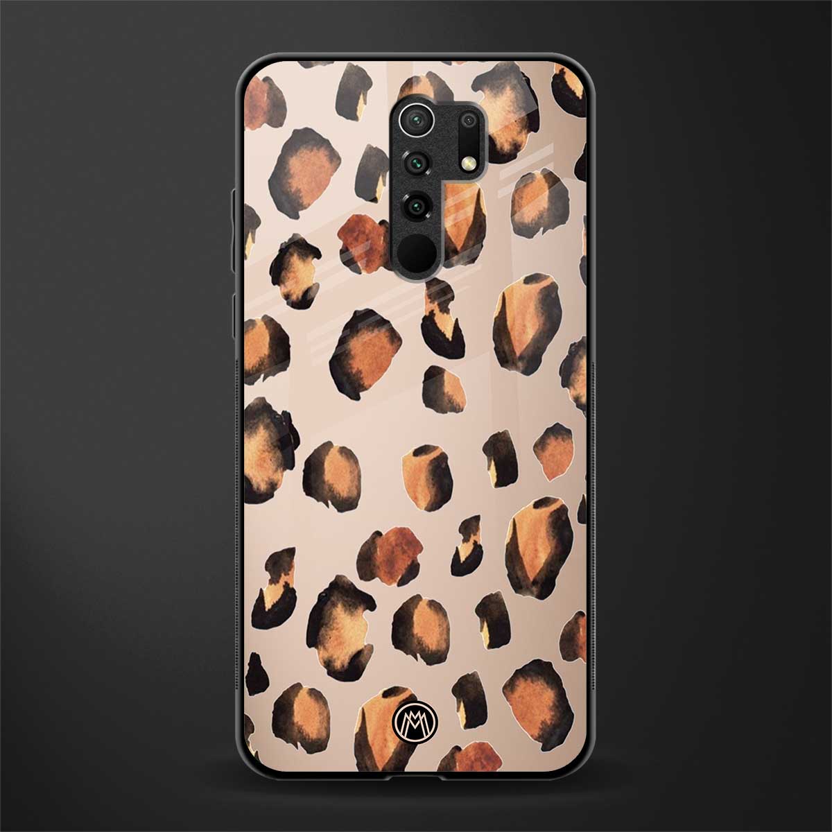 cheetah fur gold edition glass case for poco m2 image