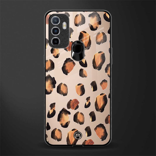 cheetah fur gold edition glass case for oppo a53 image