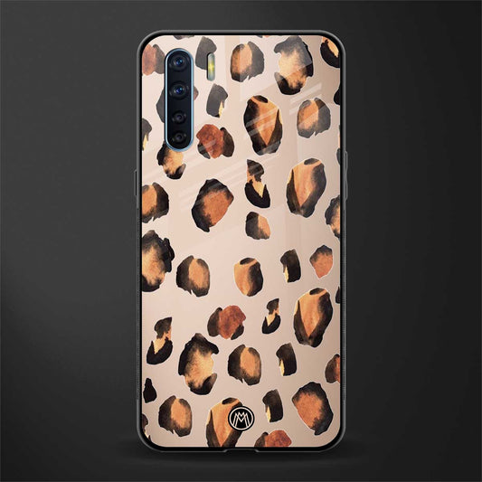cheetah fur gold edition glass case for oppo f15 image
