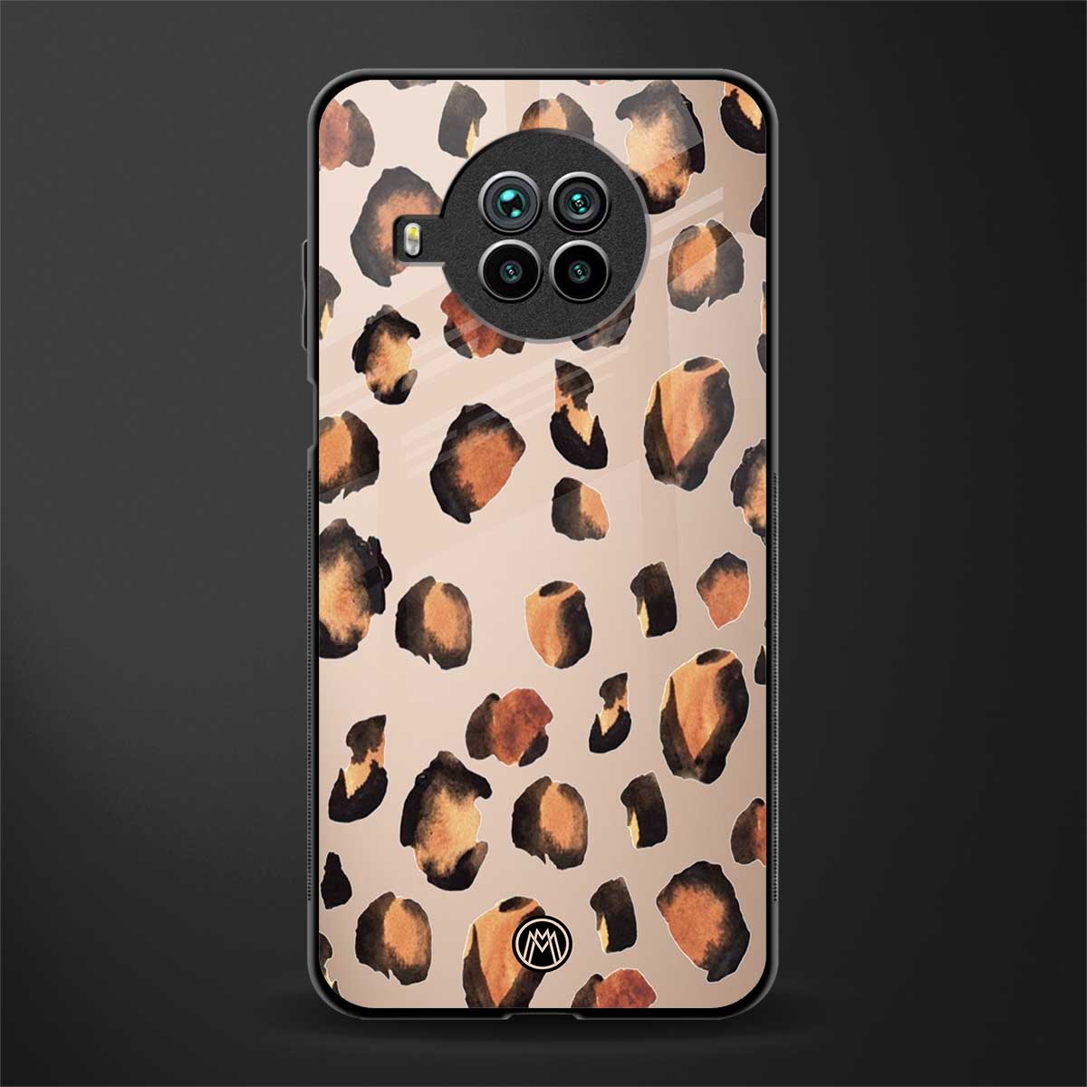 cheetah fur gold edition glass case for mi 10i image