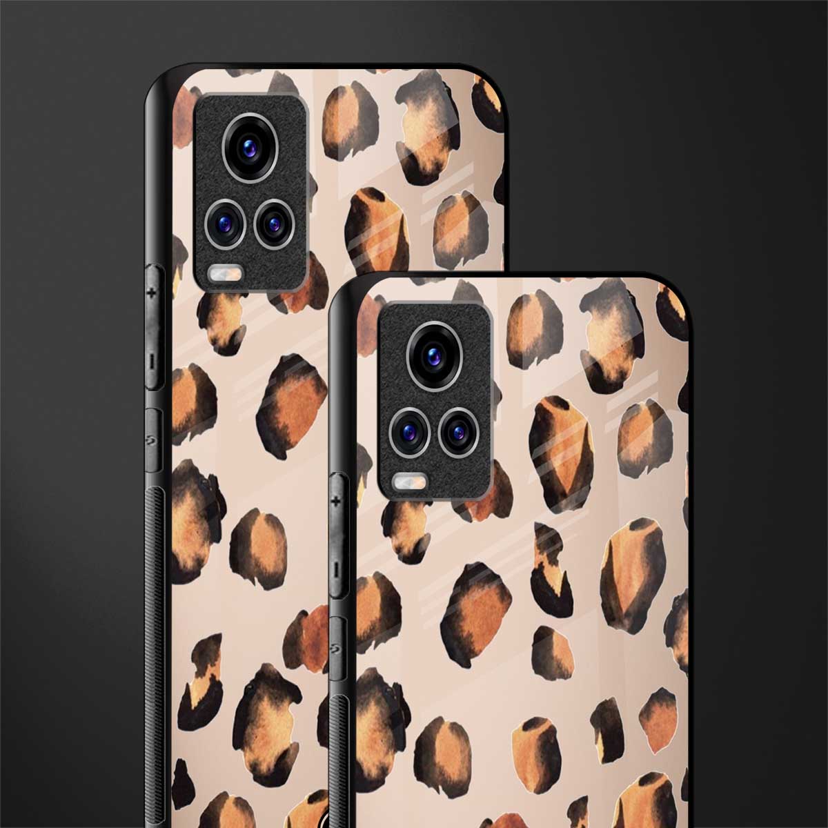 cheetah fur gold edition glass case for vivo v20 pro image-2