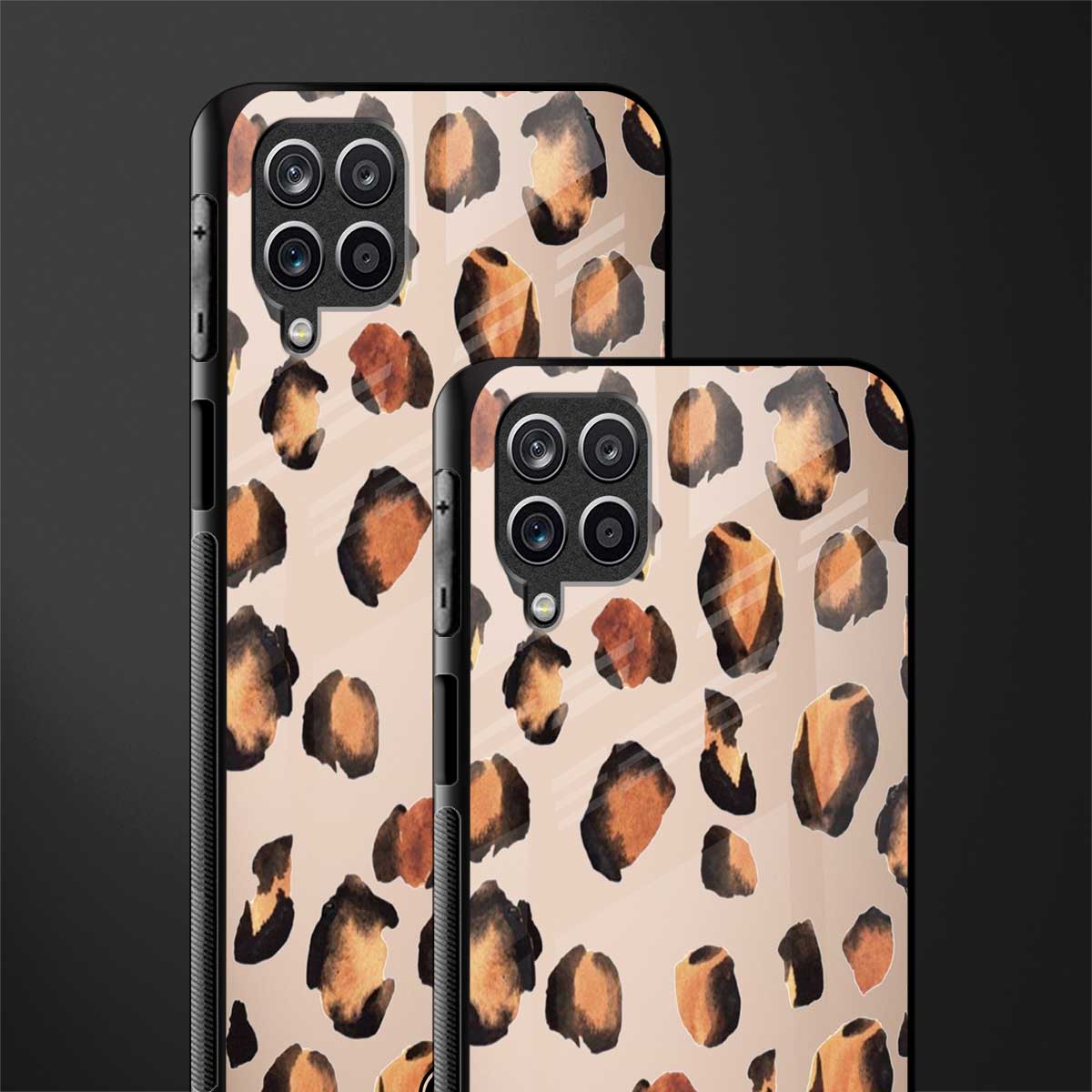 cheetah fur gold edition glass case for samsung galaxy a12 image-2