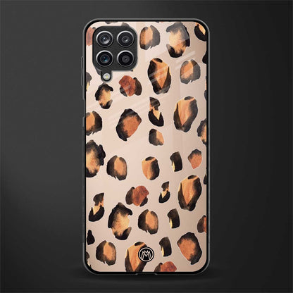 cheetah fur gold edition glass case for samsung galaxy m12 image