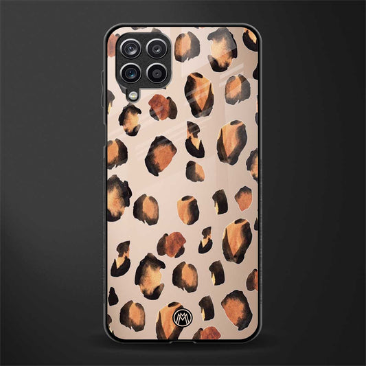 cheetah fur gold edition glass case for samsung galaxy m12 image
