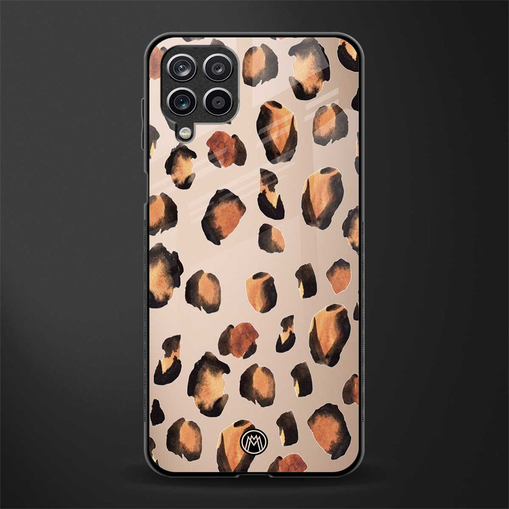cheetah fur gold edition glass case for samsung galaxy a12 image