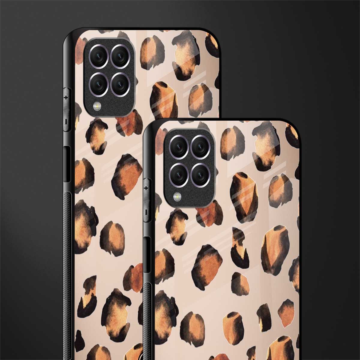 cheetah fur gold edition glass case for samsung galaxy f62 image-2