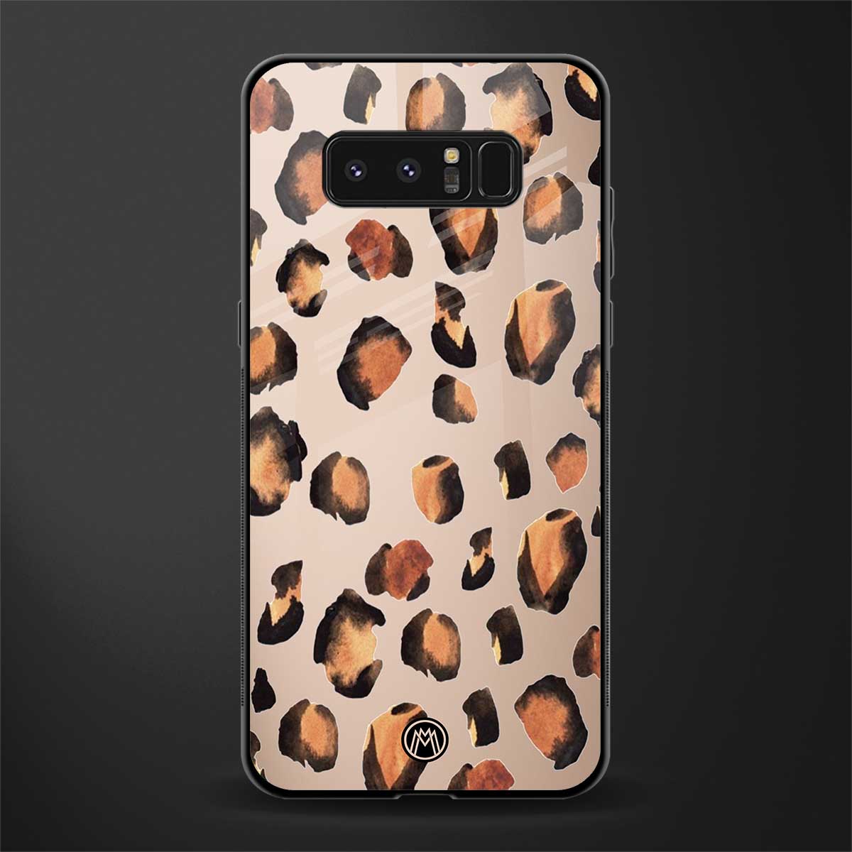 cheetah fur gold edition glass case for samsung galaxy note 8 image