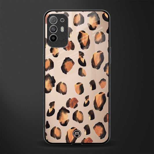 cheetah fur gold edition glass case for oppo f19 pro plus image