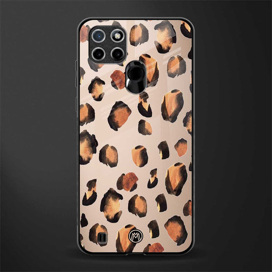 cheetah fur gold edition glass case for realme c21 image