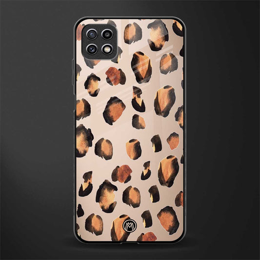 cheetah fur gold edition glass case for samsung galaxy a22 5g image