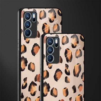 cheetah fur gold edition glass case for oppo reno6 5g image-2