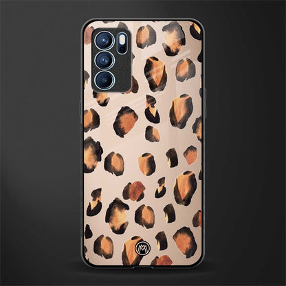 cheetah fur gold edition glass case for oppo reno6 5g image