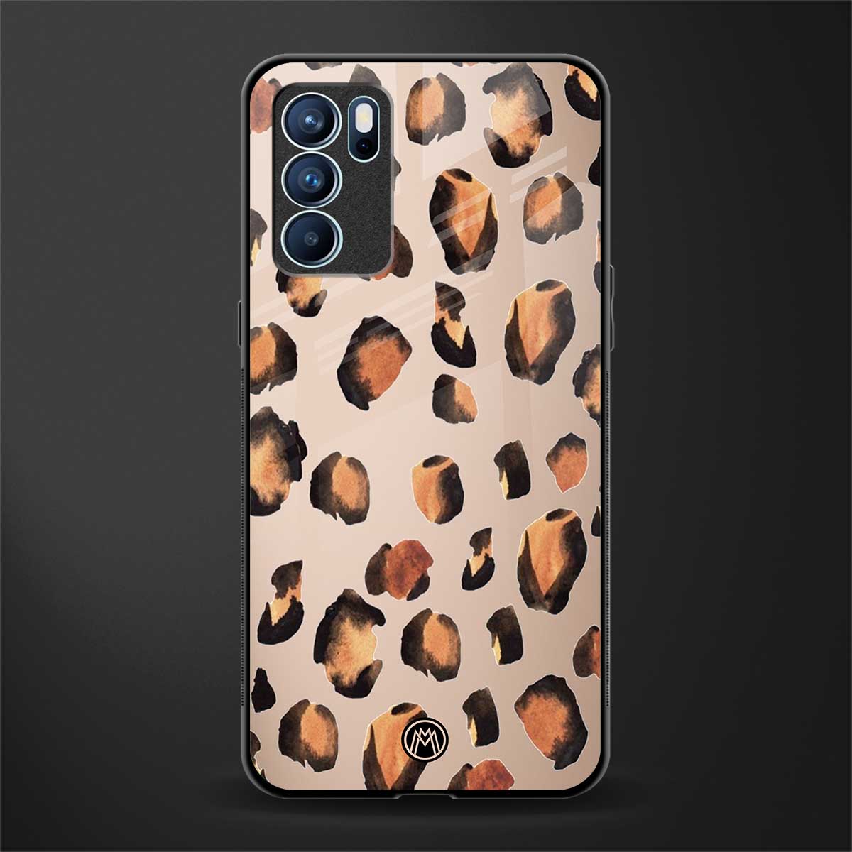 cheetah fur gold edition glass case for oppo reno6 pro 5g image