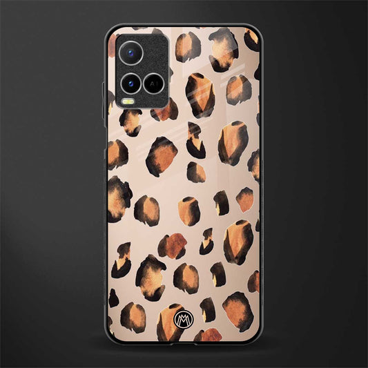cheetah fur gold edition glass case for vivo y33s vivo y33t image