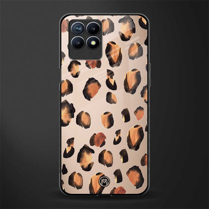 cheetah fur gold edition glass case for realme 8i image
